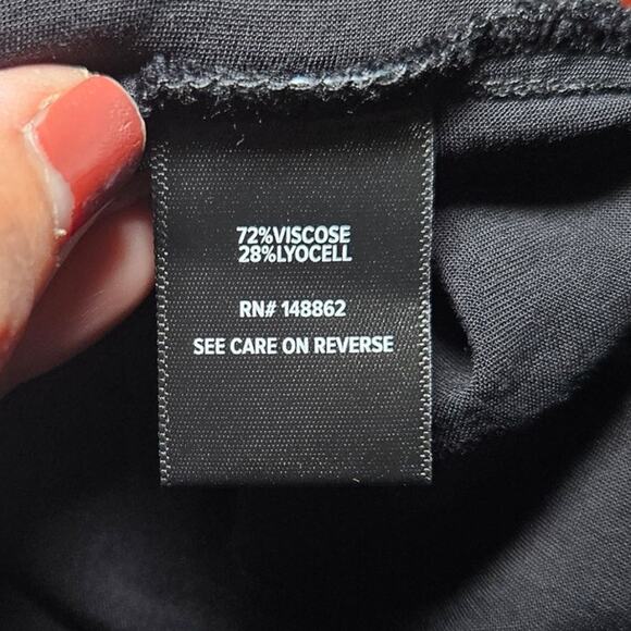 Torrid Halter Dress Sz 0 Large Black Midi Sleeveless Keyhole Pockets Minimalist - Picture 8 of 11